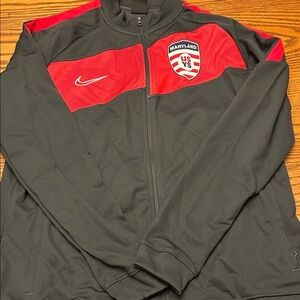 Nike Men's Black and Red Varsity Jacket/8